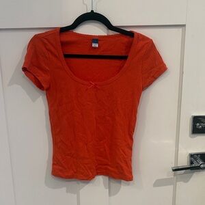 Old Navy Orange Short Sleeve Tee